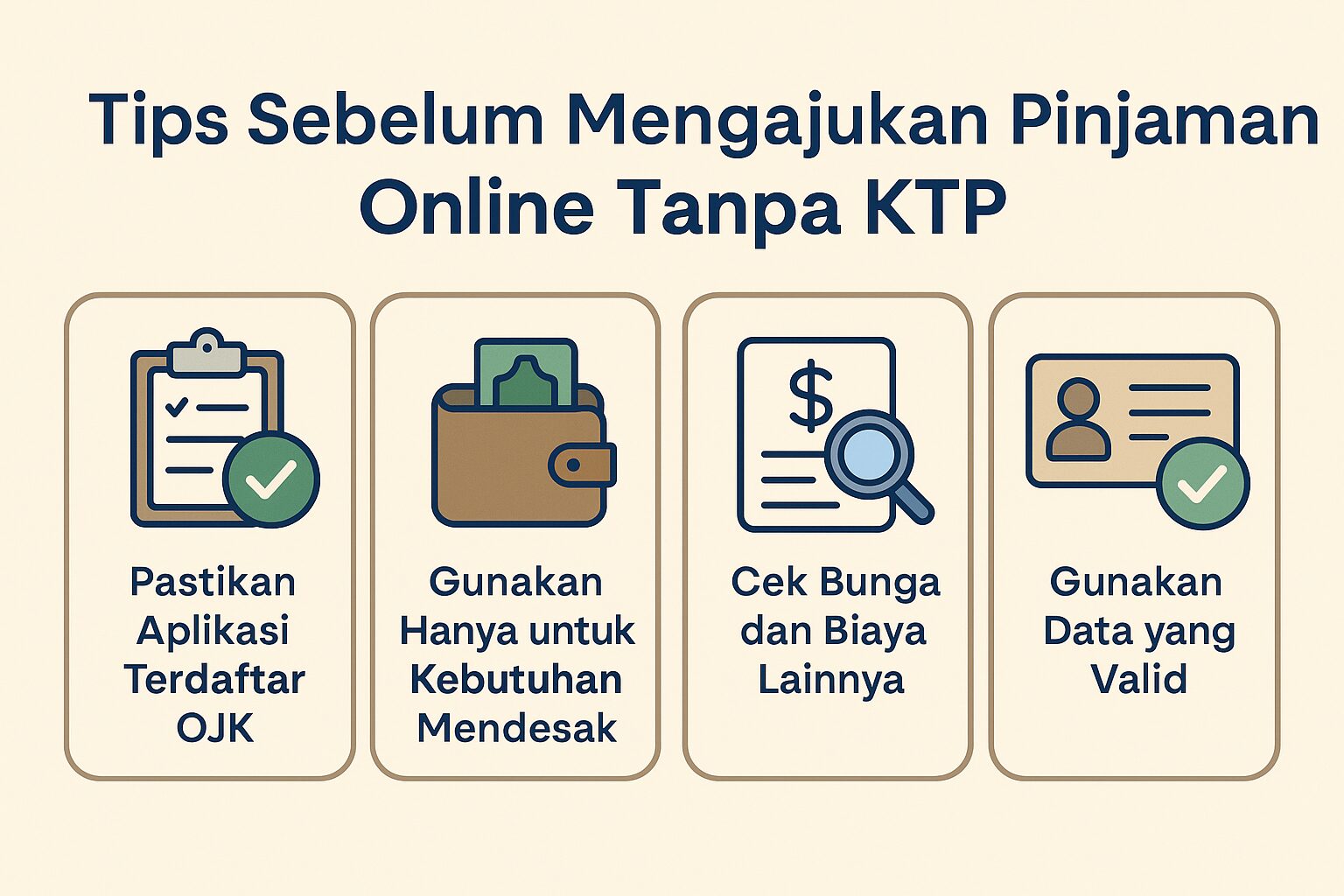 Tips Sebelum Mengajukan Pinjaman Online Tanpa KTP